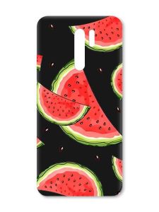Матовий чорний чохол на Xiaomi Redmi 9 :: Скибки кавуна (принт 342)