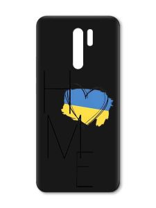 Матовий чорний чохол на Xiaomi Redmi 9 :: Дім Україна (принт 353)
