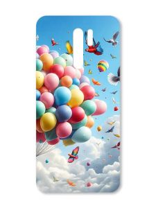 Матовий чорний чохол на Xiaomi Redmi 9 :: Повітряні кульки (принт 365)