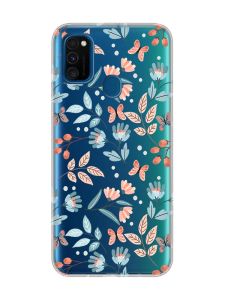 Прозорий чохол на Samsung Galaxy M30s/M21 :: Квітковий фон (принт 370)