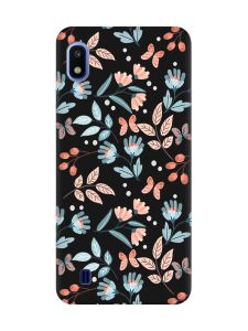 Матовий чорний чохол на Samsung Galaxy A10 (2019) A105 :: Квітковий фон (принт 370)