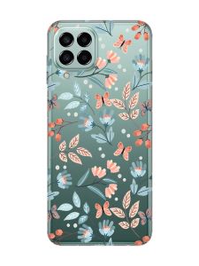 Прозорий чохол на Samsung Galaxy M33 5G :: Квітковий фон (принт 370)