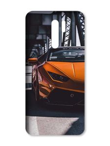 Матовий чохол з чорними боками на Xiaomi Redmi 9 :: Авто помаранчеве (принт 237)