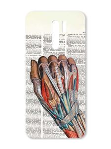 Матовий чохол з чорними боками на Xiaomi Redmi 9 :: Анатомія руки (принт 298)