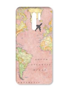 Матовий чохол з чорними боками на Xiaomi Redmi 9 :: Подорожі. Карта (принт 320)