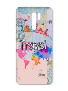 Матовий чохол з чорними боками на Xiaomi Redmi 9 :: Подорож. Travel (принт 321)