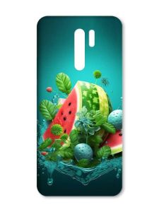 Матовий чохол з чорними боками на Xiaomi Redmi 9 :: Кавунова фантазія (принт 337)