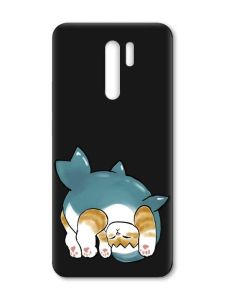 Матовий чорний чохол на Xiaomi Redmi 9 :: Котик акула (принт 378)