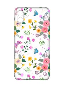 Прозорий чохол на Samsung Galaxy A04e/A042 :: Квітковий фон (принт 369)