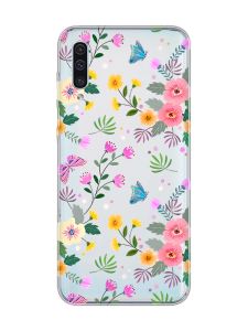 Прозорий чохол на Samsung Galaxy A50 (2019) A505/A30s :: Квітковий фон (принт 369)