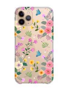 Прозорий чохол на Apple iPhone 11 Pro (5,8) :: Квітковий фон (принт 369)
