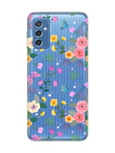 Прозорий чохол на Samsung Galaxy M52 :: Квітковий фон (принт 369)