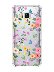 Чохол з потовщеними кутами на Samsung Galaxy S8 :: Квітковий фон (принт 369)