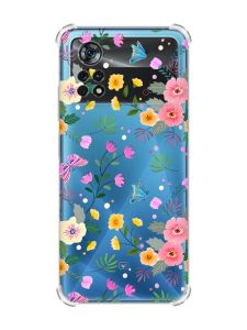 Чохол з потовщеними кутами на Xiaomi Poco X4 Pro 5G :: Квітковий фон (принт 369)