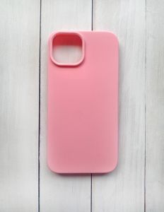 Матовий силіконовий чохол на iPhone 15 Рожевий