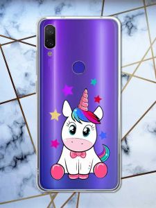 Прозорий чохол на Xiaomi Redmi Note 7/7 Pro :: Єдиноріг /принт 102/