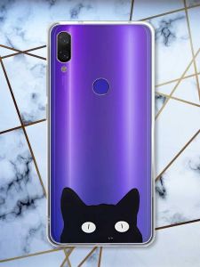 Прозорий чохол на Xiaomi Redmi Note 7/7 Pro :: Котик /принт 119/
