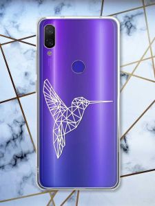 Прозорий чохол на Xiaomi Redmi Note 7/7 Pro :: Колібрі /принт 123/