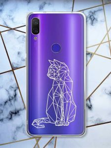 Прозорий чохол на Xiaomi Redmi Note 7/7 Pro Котик /принт 125/