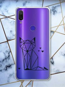 Прозорий чохол на Xiaomi Redmi Note 7/7 Pro Лисиця /принт 126/
