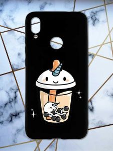 Матовий чохол з чорними боками на Xiaomi Redmi Note 7/7 Pro :: Коктейль Єдиноріг /принт 96/