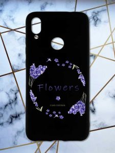 Матовий чохол з чорними боками на Xiaomi Redmi Note 7/7 Pro :: Лавандовий віночок /принт 19/
