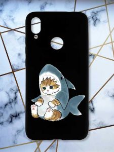 Матовий чохол з чорними боками на Xiaomi Redmi Note 7/7 Pro :: Кошеня /принт 120/