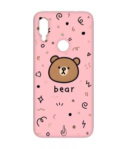 Матовий чохол з рожевими боками на Xiaomi Redmi Note 7/7 Pro :: Ведмедик /принт 76/