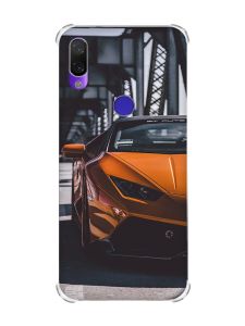 Чохол з потовщеними кутами на Xiaomi Redmi Note 7/7 Pro :: Авто помаранчеве /принт 237/