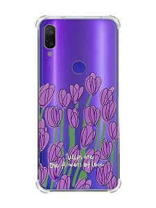 Чохол з потовщеними кутами на Xiaomi Redmi Note 7/7 Pro :: Тюльпани /принт 265/