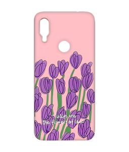 Матовий чохол з рожевими боками на Xiaomi Redmi Note 7/7 Pro :: Тюльпани /принт 265/