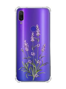 Чохол з потовщеними кутами на Xiaomi Redmi Note 7/7 Pro :: Гілочки лаванди /принт 266/