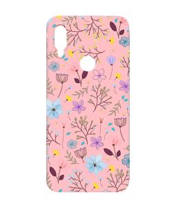 Матовий чохол з рожевими боками на Xiaomi Redmi Note 7/7 Pro :: Квітковий фон /принт 267/