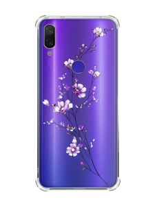 Чохол з потовщеними кутами на Xiaomi Redmi Note 7/7 Pro :: Гілочка квітів /принт 278/