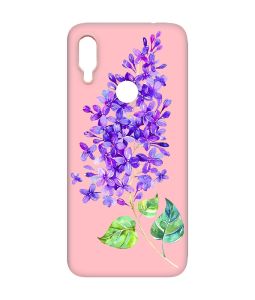 Матовий чохол з рожевими боками на Xiaomi Redmi Note 7/7 Pro :: Гілочка бузку /принт 280/