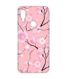 Матовий чохол з рожевими боками на Xiaomi Redmi Note 7/7 Pro :: Квітуча сакура /принт 282/