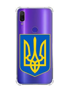 Чохол з потовщеними кутами на Xiaomi Redmi Note 7/7 Pro :: Тризуб Україна /принт 256/