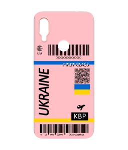 Матовий чохол з рожевими боками на Xiaomi Redmi Note 7/7 Pro :: Авіаквиток Україна /принт 262/