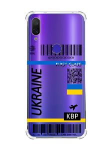 Чохол з потовщеними кутами на Xiaomi Redmi Note 7/7 Pro :: Авіаквиток Україна /принт 262/