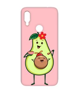 Матовий чохол з рожевими боками на Xiaomi Redmi Note 7/7 Pro :: Малюк Авокадо /принт 309/