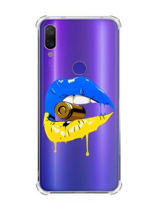 Чохол з потовщеними кутами на Xiaomi Redmi Note 7/7 Pro :: Губи і патрон /принт 264/