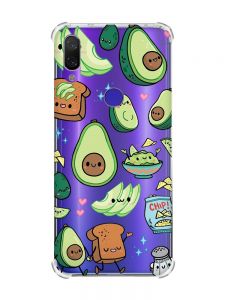 Чохол з потовщеними кутами на Xiaomi Redmi Note 7/7 Pro :: Милі авокадо каваї /принт 305/