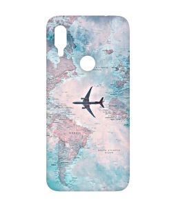 Матовий чохол з рожевими боками на Xiaomi Redmi Note 7/7 Pro :: Подорожі. Карта /принт 317/