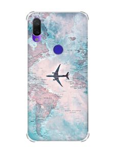 Чохол з потовщеними кутами на Xiaomi Redmi Note 7/7 Pro :: Подорожі. Карта /принт 317/