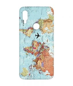 Матовий чохол з рожевими боками на Xiaomi Redmi Note 7/7 Pro :: Карта світу /принт 318/