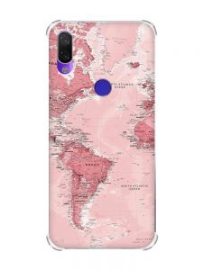 Чохол з потовщеними кутами на Xiaomi Redmi Note 7/7 Pro :: Подорожі. Карта /принт 319/