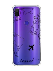 Чохол з потовщеними кутами на Xiaomi Redmi Note 7/7 Pro :: Карта. Контур /принт 330/