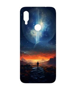 Чохол з рожевими боками на Xiaomi Redmi Note 7/7 Pro :: Космос /принт 247/