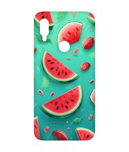 Чохол з рожевими боками на Xiaomi Redmi Note 7/7 Pro :: Скибки кавуна /принт 340/