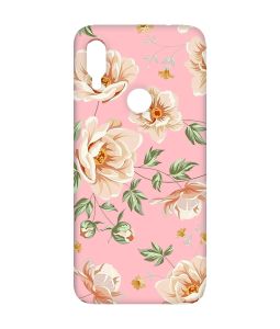 Матовий чохол з рожевими боками на Xiaomi Redmi Note 7/7 Pro :: Квіти пастельні /принт 277/